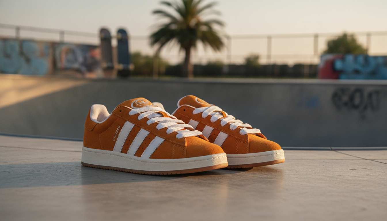 Adidas Women’s Orange Suede Skate Sneakers: Grip & Style