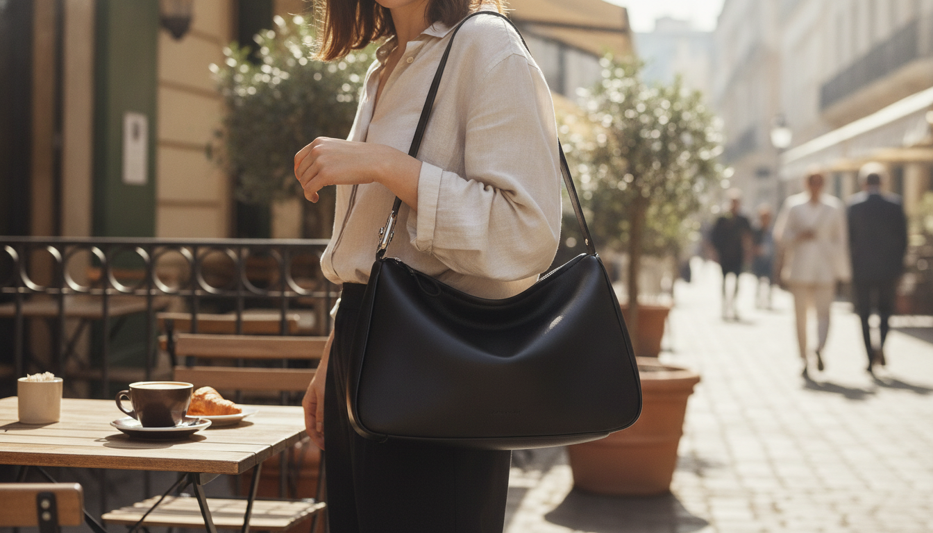 Elegant Mousse Leather Shoulder Bag: Soft, Sleek Style