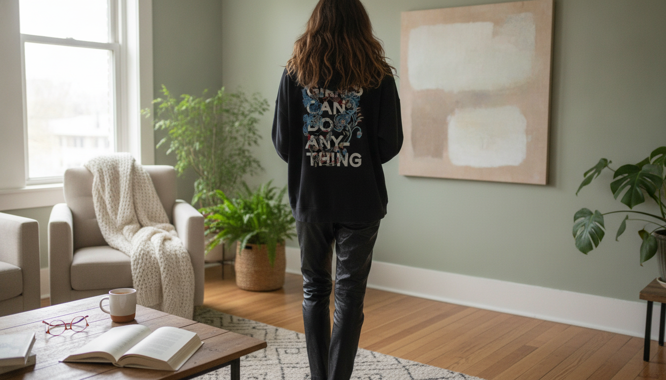 Embroidered Flower Letter Graphic Hoodie: Fit, Style, Care