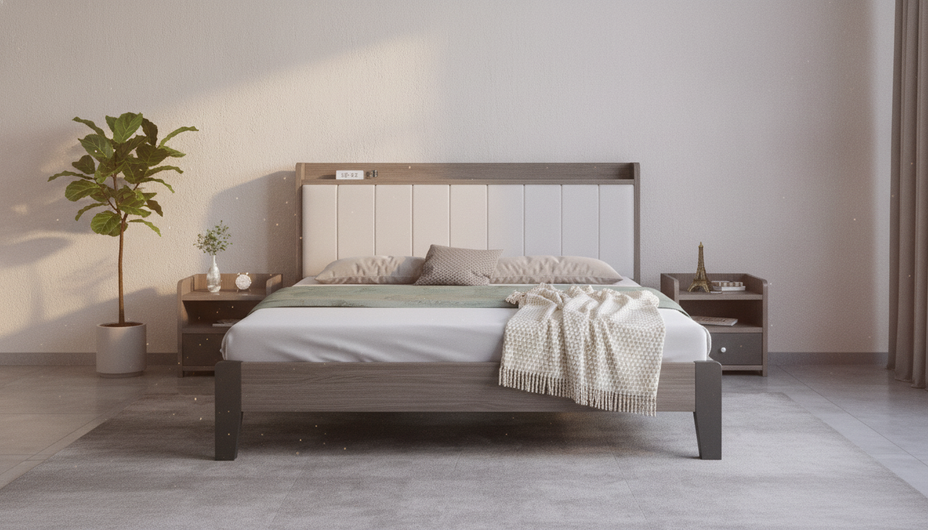Minimalist Wooden King Bed: Clean, Warm, Versatile Style
