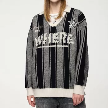 Retro Striped Knit Sweater: Unisex Fit & Styling Guide